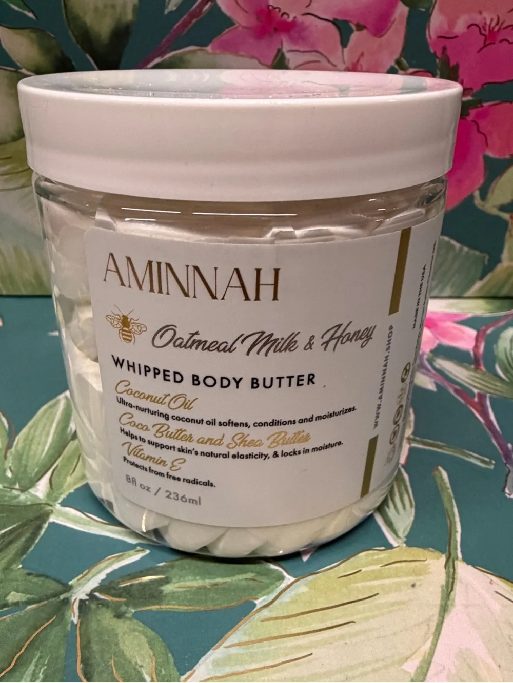 Aminnah Oatmeal Milk & Honey Whipped Body Butter 8oz